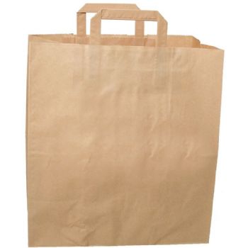 WhiteLabel Bærepose papir 22L 80g 17x32x35cm brun 200stk