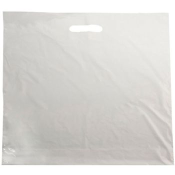 WhiteLabel Bærepose plast 40my 45x42x5cm hvid 500stk