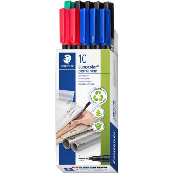 Staedtler Lumocolor 318F permanent overheadpenne 0,6mm 10 stk