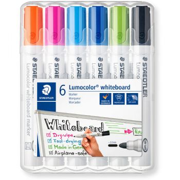 Staedtler Lumocolor 351 whiteboardmarker sæt 6 farver