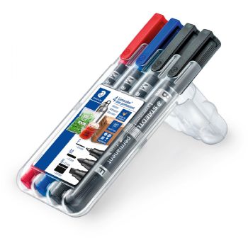 Staedtler Duo Lumocolor 348 dobbelt spids markere 4 stk.