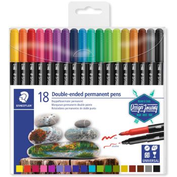 Staedtler Duo tusser 18 farver