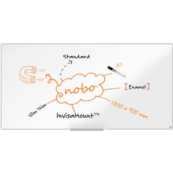 Nobo Impression Pro emaljeret whiteboard 180x90cm hvid