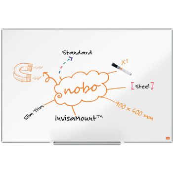 Nobo Impression Pro stål whiteboard 90x60cm hvid