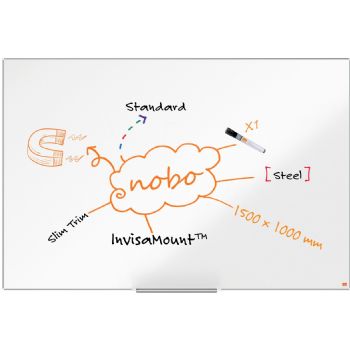 Nobo Impression Pro stål whiteboard 150x100cm hvid