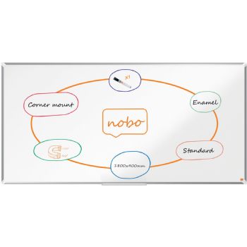 Nobo Premium Plus emaljeret whiteboard 180x90cm hvid