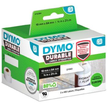 Dymo Durable etiketter 19x64mm hvid