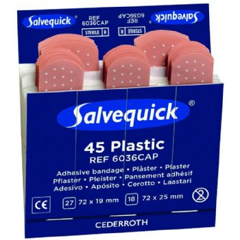 Salvequick plasticplaster refill 6x45stk