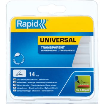 Rapid limstift 12x94mm transparent 14stk