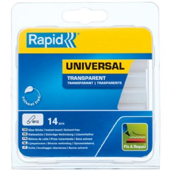 Rapid limstift 12x94mm transparent 14stk