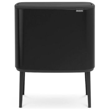 Brabantia BO vippelågsspand 11+23L Matt Black