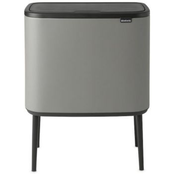 Brabantia BO vippelågsspand 11+23L Concrete Grey