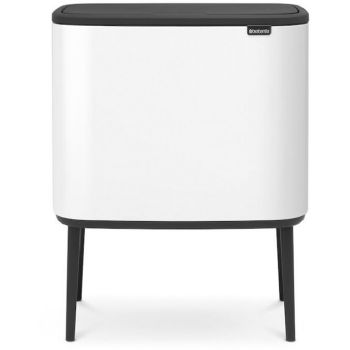 Brabantia BO vippelågsspand 3x11L White