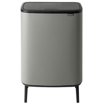 Brabantia BO High vippelågsspand 2x30L Concrete Grey