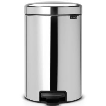 Brabantia NewIcon pedalspand 12L Brilliant Steel