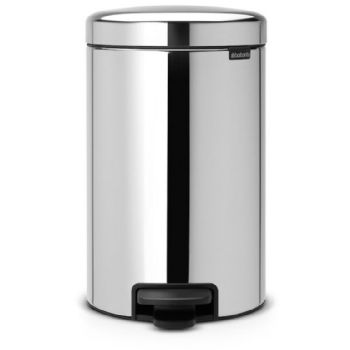 Brabantia NewIcon pedalspand 12 ltr Brilliant Steel