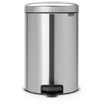 Brabantia NewIcon pedalspand Fingerprint Proof 20 ltr Matt Steel