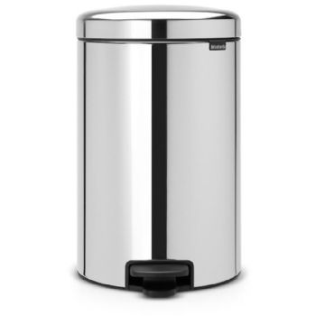 Brabantia NewIcon pedalspand med metal inderspand 20 ltr Brilliant Steel