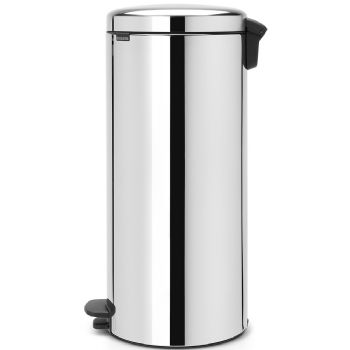 Brabantia NewIcon pedalspand m/metalspand 30L Brilliant Steel