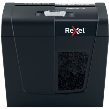 Rexel Secure X6 10L krydsmakulator P4 sort 6ark