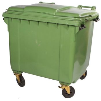 WhiteLabel Skraldecontainer 1000L 1073x1257x1354mm grå