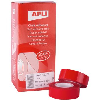 Apli tape 19mmx33m rød