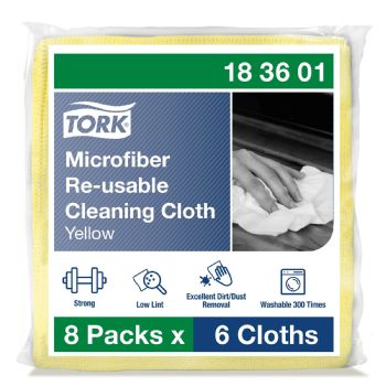 Tork 183601 Premium mikrofiberklud gul