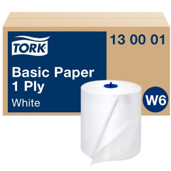 Tork 130001 Basic W6 aftørringspapir hvid