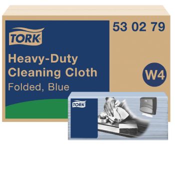 Tork 530279 Heavy-Duty aftørringsklud W4 blå