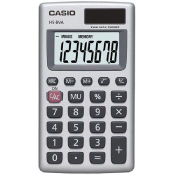 Casio HS-8VA lommeregner sølv