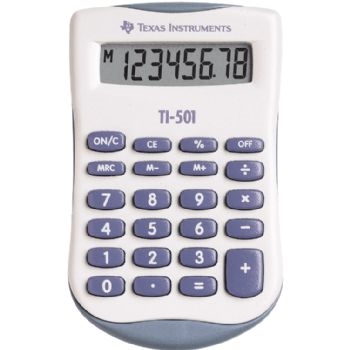 Texas Instruments TI-501 lommeregner 8 cifre hvid