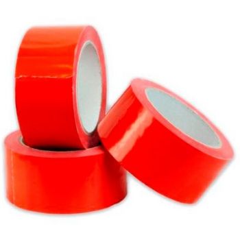 WhiteLabel Pakketape 50mmx66m rød