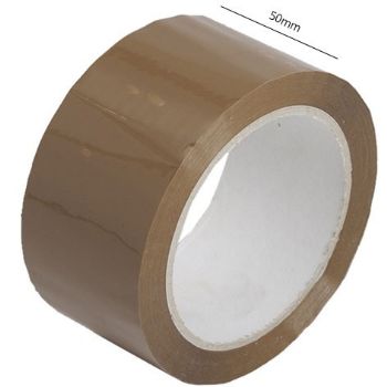 Solvent pakketape 50mmx66m brn