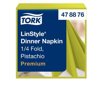 Tork 478876 Premium Linstyle middagsservietter 39x39 cm 1-lags pistacie 50 stk