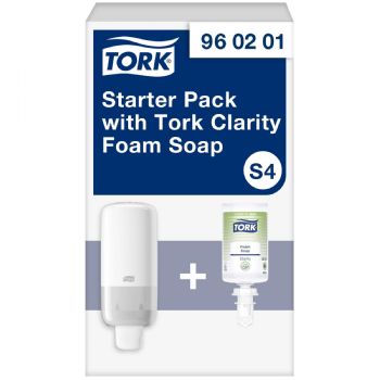 Tork 960201 S4 dispenser + skumsæbe 1000ml hvid