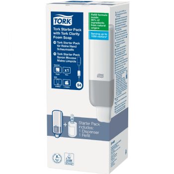 Tork 960201 S4 dispenser + skumsæbe 1000ml hvid