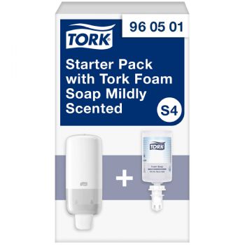 Tork 960501 S4 dispenser + sæbe 1000ml hvid