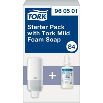 Tork 960501 S4 dispenser + sæbe 1000ml hvid