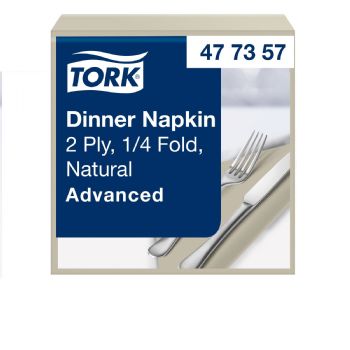 Tork 477357 Advanced middagsservietter 39x39cm natur