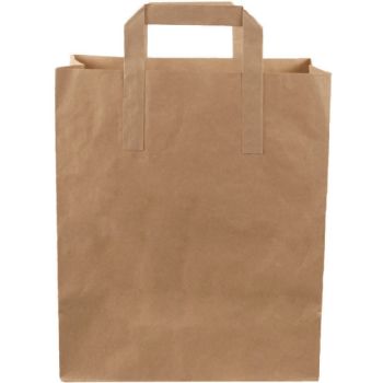 Verive bærepose papir 70g 8L 10x22x28cm brun 250stk