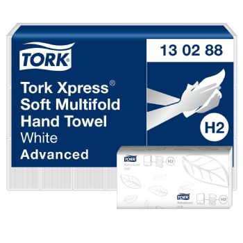 Tork 130288 Xpress Soft håndklædeark 2lags H2 hvid