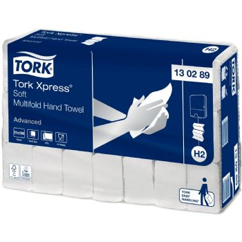 Tork 130289 Xpress Soft håndklædeark 2lags H2 hvid