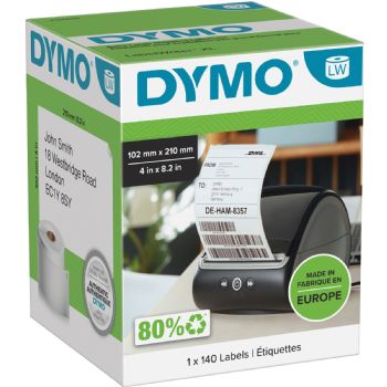 Dymo LabelWriter shippingetiketter 102x210mm hvid