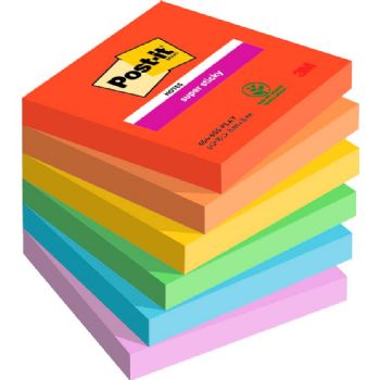 Post-it SS Playful notes 76x76mm 6 stk