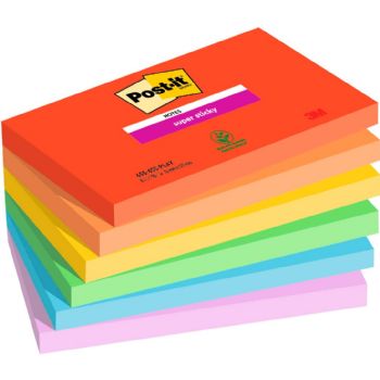 Post-it SS Playful notes 76x127mm 6 stk