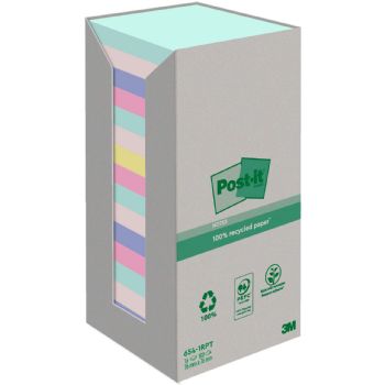 Post-it 654-1RPT notes 76x76mm flerfarvet