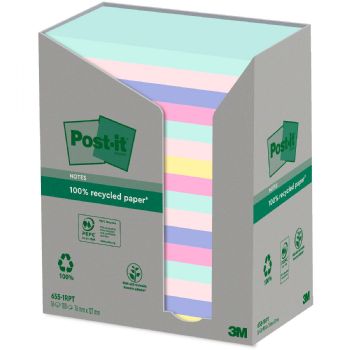 Post-It 655-1RPT notes 76x127mm flerfarvet