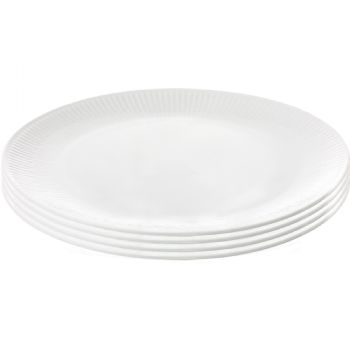 Aida Relief frokosttallerkner Ø22cm hvid 4stk