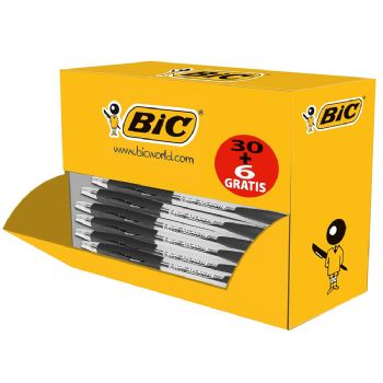 BIC Atlantis kuglepen 0,32mm sort 36stk