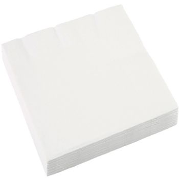 WhiteLabel Middagsservietter 40x40cm hvid 70stk